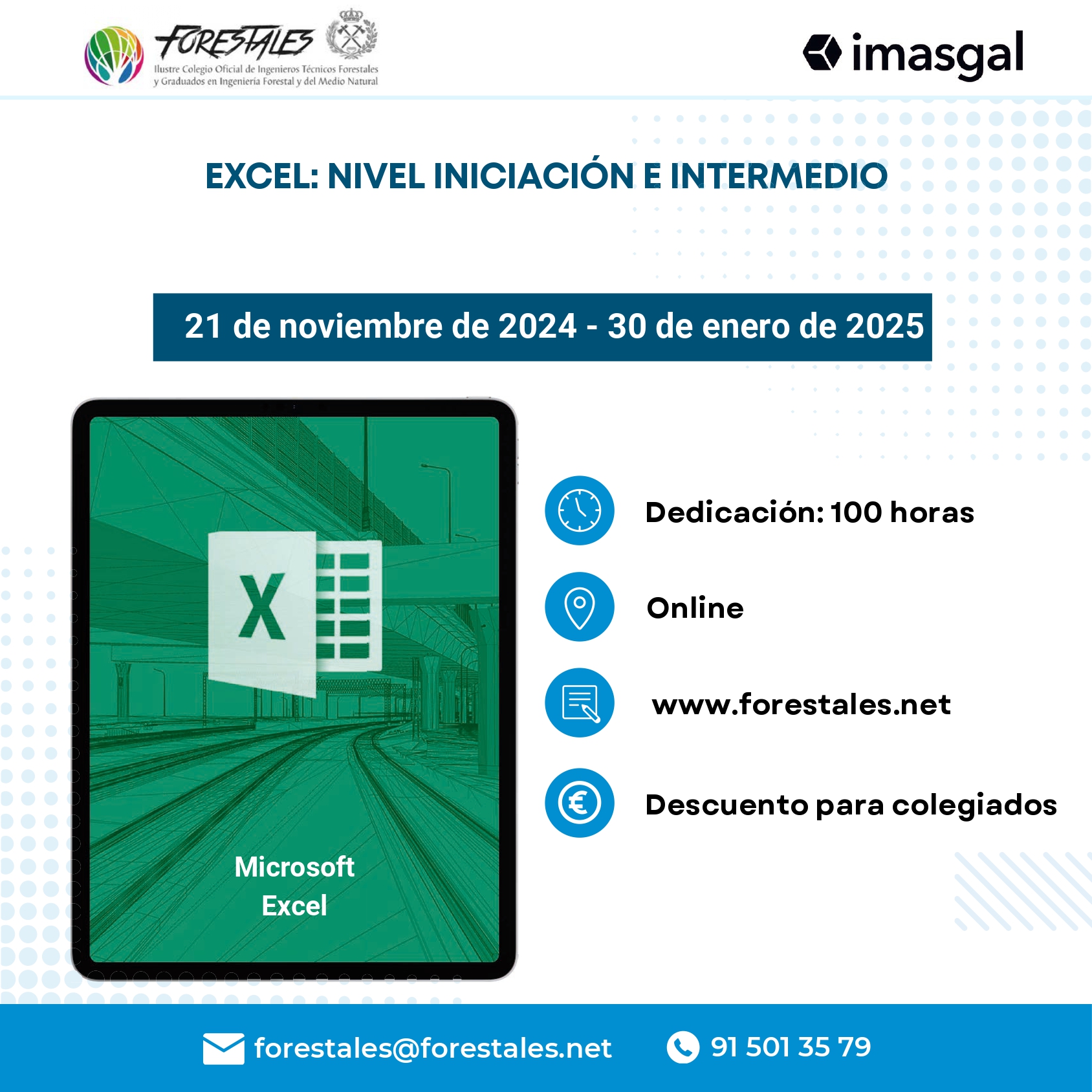 CURSO ON-LINE DE EXCEL: NIVEL INICIACIÓN E INTERMEDIO