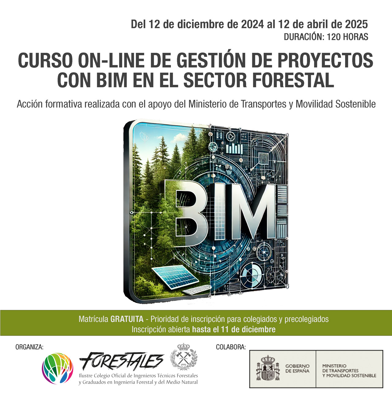 Hoy comienza el curso on-line de gestión de proyectos con BIM en el sector forestal